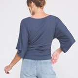 Angel Sleeve Cinch Side Blouse