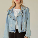 Rhinestone Denim Jacket