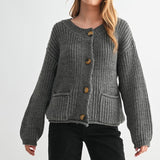 Chunky Knit Sweater Cardigan