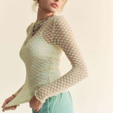 Crispin Lace Mesh Layering Top