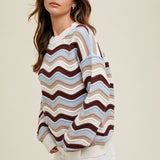 Multicolor Wavy Sweater