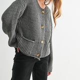Chunky Knit Sweater Cardigan