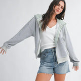 Striped Zip Hoodie