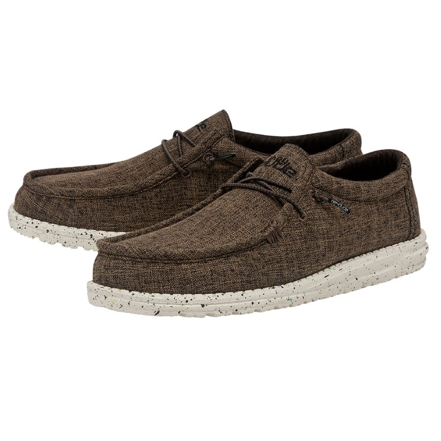 HEY DUDE Men's Phoenix Basic Knit Slide (White)