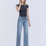Aileeah Slim Wide Leg Jean (Vervet)