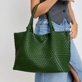 Solana Woven Vegan Leather Tote