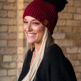 Color Block Large Pom Hat (Panache)