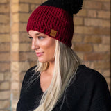 Color Block Large Pom Hat (Panache)