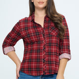 Full Plaid Button Down Flannel (Plus)