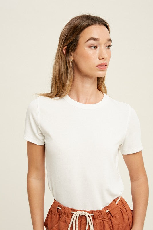 Marli Ribbed Knit Tee