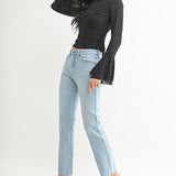 Cut Off Cropped Straight Jean (JBD)