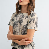 Floral Print Knit Top