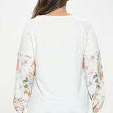 Mixed Media Floral Top (Plus)