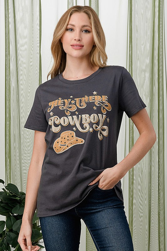 "Hey There Cowboy" Graphic Tee