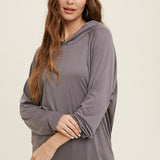 Semi Sheer Knit Hoodie