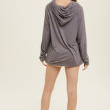 Semi Sheer Knit Hoodie