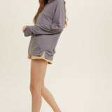 Semi Sheer Knit Hoodie