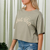 "Wild West" Cropped Graphic Tee