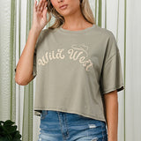 "Wild West" Cropped Graphic Tee