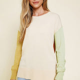 Color Block Pullover Sweater