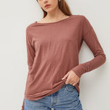 Drop Shoulder Garment Dyed Top