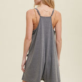 Slub Knit Romper w/ Pockets