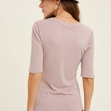 FINAL SALE ~ Perfect To Layer Half Sleeve Top