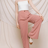 Solid Wide Leg Dress Pant