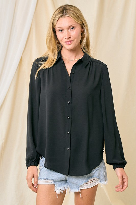 Shirr About That Button Down
