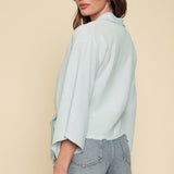 Frayed Hem Linen Kimono