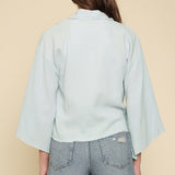 Frayed Hem Linen Kimono