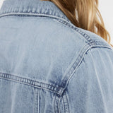 Classic Fit Peplum Denim Jacket (Kan Can)