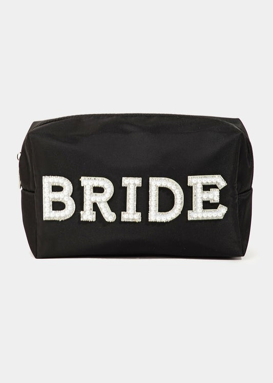 "BRIDE" Print Cosmetic Bag