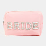 "BRIDE" Print Cosmetic Bag