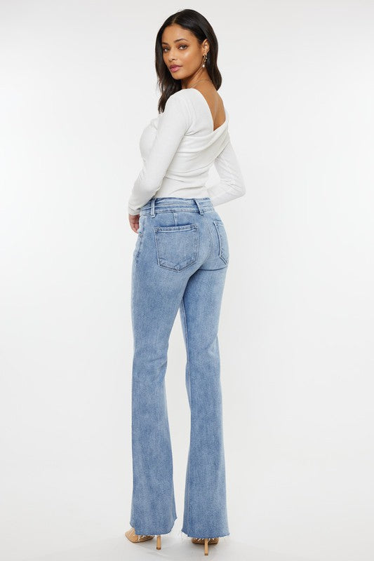 KAN CAN Mid Rise Flare Jean (Pattie)