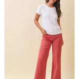 Raw Hem Wide Leg Denim Pant
