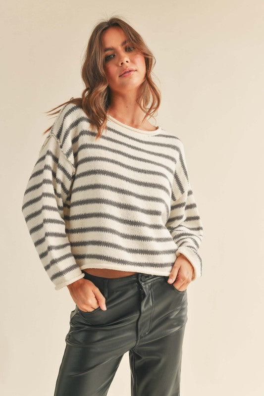 Striped Boxy Sweater