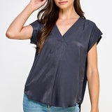 Stitch In Time V Neck Top