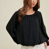 Bubble Lined Crop Blouse