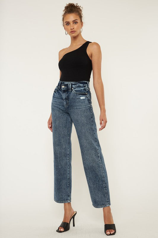 Maisee High Waist Straight Leg Jeans