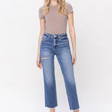 Marissa High Rise Cropped Straight Jean (Lovervet By Vervet)