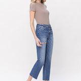 Marissa High Rise Cropped Straight Jean (Lovervet By Vervet) (Plus)