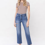 Marissa High Rise Cropped Straight Jean (Lovervet By Vervet) (Plus)