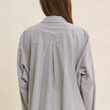 Oversized Pinstripe Button Down