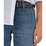 Jean High Rise Wide Leg Patch Pocket Jean (KUT)