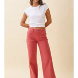 Raw Hem Wide Leg Denim Pant
