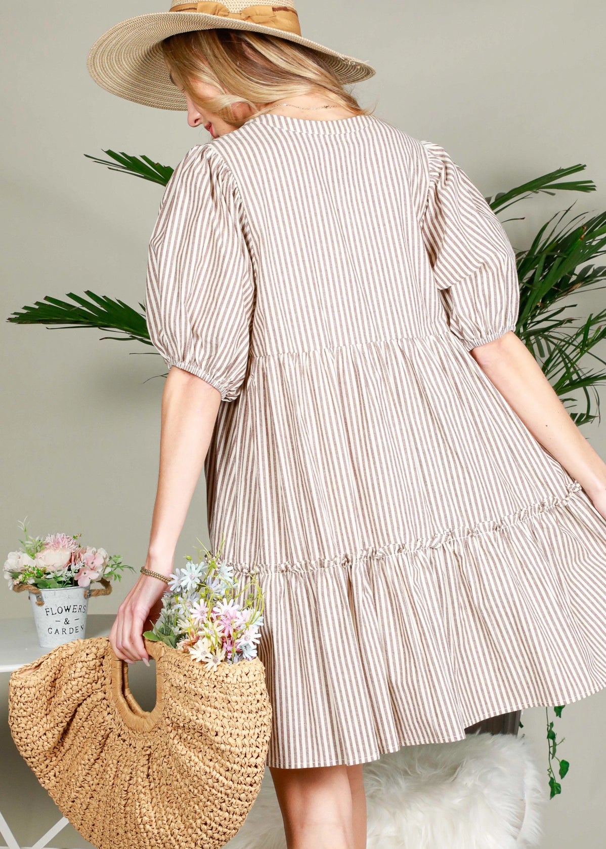 Talia Striped Mini Dress
