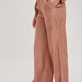 Satin & Solid Straight Leg Pant