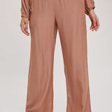 Satin & Solid Straight Leg Pant