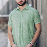 DANIEL K Short Sleeve Pattern Dress Shirt